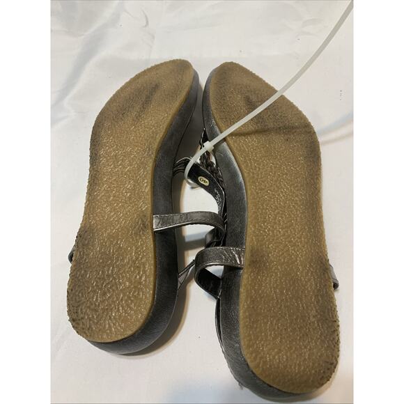 Cordani Sarita Pewter Sandals Womens 40 US 9 Thong Silver Made In Spain - Picture 5 of 6